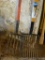 Six tine fork with fiberglass handle is 67