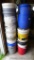 Two stacks of 5 gallon pails, plus a few 3 gallon pails. Taller stack is 57