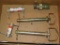 Two hydraulic cylinder pins; hydraulic quick coupler; 2 hitch pins, largest is 7/8