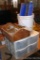 Assorted screws; hinges; 4 drawer storage cabinet 10-1/2