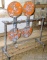 Large spinning target has stakes for extra stability. Has 9