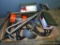 Two plastic cartridge cases; 3 arrow quiver; Truglo Glo-Brite Peep; cross bow sights; Two Glenn's