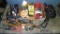 Large assortment of bungee cords; ratchet straps; cargo net; Stanley 30' tape; Stanley 16' tape NIP;