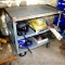 Nice steel rolling cart has 2 lower shelves, 6
