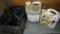 Citgo 500 Motor Oil SAE 15W-40; Shell Rotella T1 straight grade oil SAE 30; hand pump grease gun;