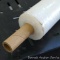 Partial roll of plastic wrap; measures 20