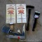 Stainless steel folding grill utensil, includes spatula, knife and fork; hotdog/ marshmallow holder;