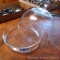 Unique delicate glass serving dish with domed lid stands approx. 6