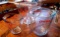 Set of three Pyrex & Anchor Hocking glass measures including one cup, two cup and four cup. All in