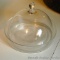 Unique delicate glass serving dish with domed lid stands approx. 6