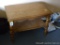 Sturdy wooden side table is 28