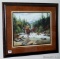 Nicely framed and matted cowboy print by Jack Terry is 32-1/2