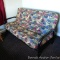 Futon is upstairs, please bring help to remove. Metal framed futon bed is about 78