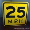25 MPH sign is 18