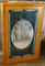 Creative mirror is framed in a wooden case 26