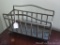 Heavy wrought metal magazine stand is 18