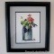 Nicely framed and matted, signed and numbered nuthatch print is titled 