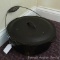 Cast iron Lodge Dutch oven with lid. Pot is 15