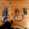 Gun slings; deer sheds; gun cleaning kit.