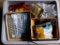 Fencing supplies including springs; fencing pliers; gate handle; insulators; staples; gate handle