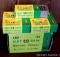 Five boxes of 50 each Eley CB caps .22 rimfire cartridges, plus the large box which is empty.
