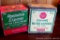Two vintage Remington shot shell boxes. 12 gauge box has decent colors, plenty of tattering, some