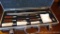 Deluxe Hoppe's firearm cleaning kit includes bronze brushes, cotton swabs, and jags for pistols,