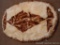 Patched fur and leather throw or rug is approx. 54