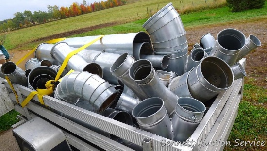 All steel commercial industrial dust collector system components including 5' sections up to 14"