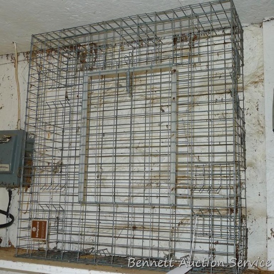 Safeguard wire cage is about 24" x 26" x 8".