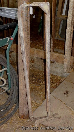 Livestock stanchion is 50" tall.