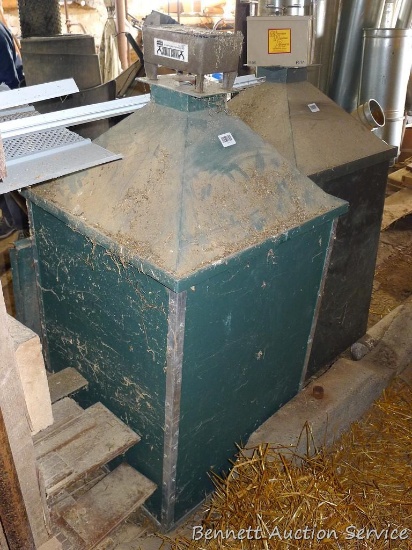 Deer feeder with Smart Timer by Kenco. Bin measures about 25" x 25" x 47" high, plus 5" for feed