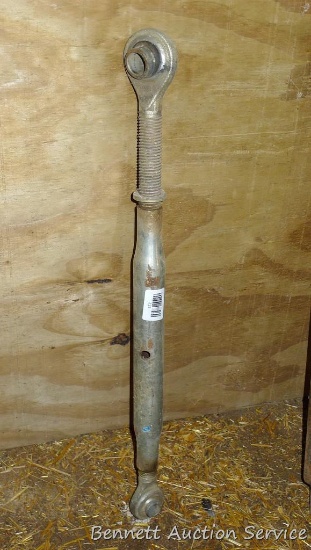 Adjustable top link for three-point hitch. Category 1 on one end and 1" on other end is 24" long,