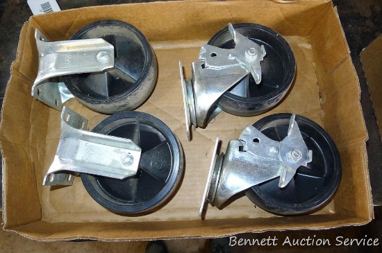 Set of 5" casters, two are lockable.