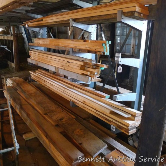 Please come earlier to pick up this lumber on and in front of shelving unit to free it up.