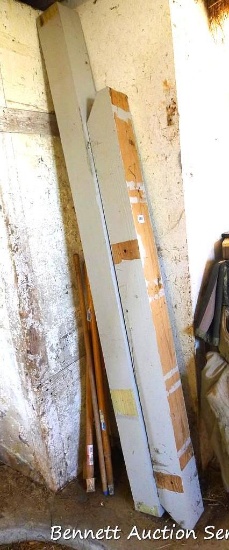 Two 5-1/2" x 5-1/2" beams. One is 6' long. One is 7-1/2' long.