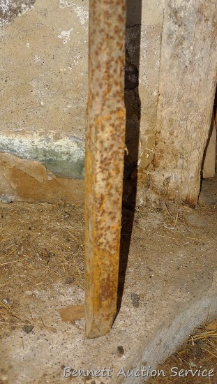 Fairly straight breaker bar is 55".