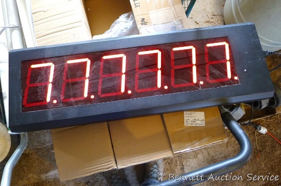 Optima Model LK-025 wall-mountable lighted livestock scale readout looks to be new and comes with
