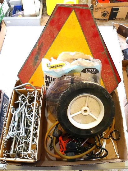 Pegboard hooks of several styles; 10' of 1/4" clear vinyl tubing NIP; foam weather seal; 2 slow