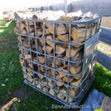Metal crate filled with mixed firewood. Crate measures approx. 40