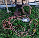 Garden fork/cultivator; ground tamper with 4
