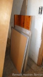 A couple pieces of countertop, lipped wooden shelf, and a nice bulletin board. Longest piece is 55