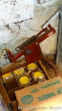 Trius Birdshooter clay pigeon thrower and two boxes of Remington clays. Trap thrower is model O and