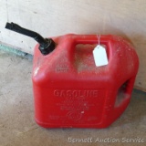 No shipping. 5 gallon gas tote has a little gas left in it. Stands 17