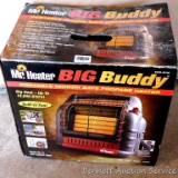 Mr. Heater Big Buddy portable LP heater looks to be NIB. Model No MH18B. Matches lot 150. Propane