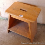 Sturdy wooden step stool is 19