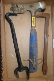Specialty Estwing hatchet and a couple of nail pullers. Hatchet is 12-1/2