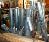 Locking pipe sections for a dust collector system or use in a sugarhouse. Eight lengths are about 5'