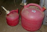 5 gal and 1 gal Eagle gas totes/cans.