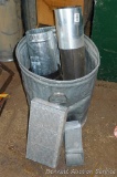 Galvanized trash can holds 6
